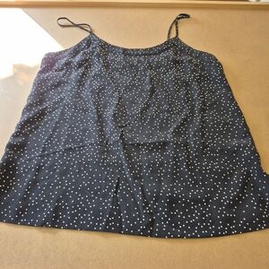 Madewell Navy and White Speckled Camisole